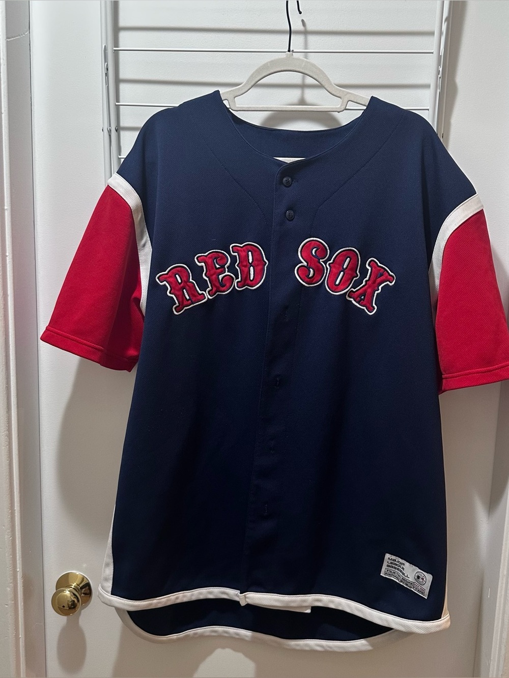 Boston Red Sox Navy and Red Baseball Jersey
